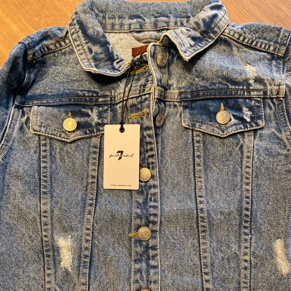 New w/tags 7 for all mankind denim jacket size L - Picture 2 of 3